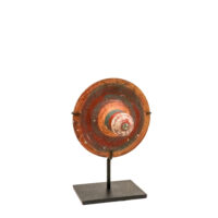 Pião (Gasing / Spinning Top), Sasak, Lombok - Indonesia, Séc. XX, madeira, metal, tintas, 12x12x11cm – Ref CCT24-121