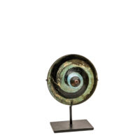 Pião (Gasing / Spinning Top), Sasak, Lombok - Indonesia, Séc. XX, madeira, metal, tintas, 12x12x9cm – Ref CCT24-153