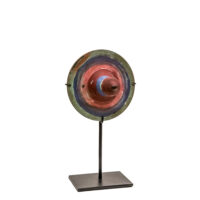 Pião (Gasing / Spinning Top), Sasak, Lombok - Indonesia, Séc. XX, madeira, metal, tintas, 12x12x11cm – Ref CCT24-156