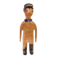 Figura Gemelar Venavi Masculina, Ewe, Gana/Togo, séc. XX, madeira, contas, tintas, 8x21x5cm – Ref CCT24-178