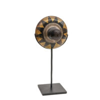 Pião (Gasing / Spinning Top), Sasak, Lombok - Indonesia, séc. XX, madeira, metal, tintas, 8x8x8cm – Ref CCT24-192