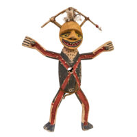 Yup’ik (no estilo de), Yup’ik, Alaska - EUA, séc. XXI, madeira, pigmentos, 41x56x7cm – Ref CCT25-017