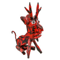 Diabo da Lobo Tu Mia, Idalécio, 2017-01, Águeda, madeira, tintas, objectos diversos, 18x45x40cm – Ref CCID25E-003