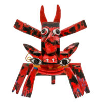 Pasmado Montado na Pasmadita, Idalécio, 2019, Águeda, madeira, tintas, objectos diversos, 34x40x22cm – Ref CCID25E-004