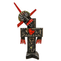 Cristo Da Madaléna, Idalécio, 2017, Águeda, madeira, tintas, objectos diversos, 27x51x13cm – Ref CCID25E-008