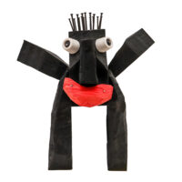 Pasmado Nequize, Idalécio, 2017-01, Águeda, madeira, tintas, objectos diversos, 29x32x14cm – Ref CCID25E-011