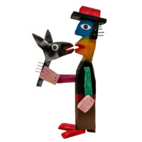 Conselho de Burro, Idalécio, 2017, Águeda, madeira, tintas, objectos diversos, 33x60x14cm – Ref CCID25E-016