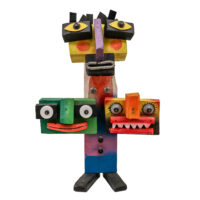 Santícima Trindáde, Idalécio, 2018, Águeda, madeira, tintas, objectos diversos, 34x48x13cm – Ref CCID25E-018