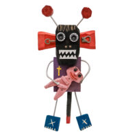 Santo António Formigueiro, Idalécio, 2019, Águeda, madeira, tintas, objectos diversos, 24x53x11cm – Ref CCID25E-020