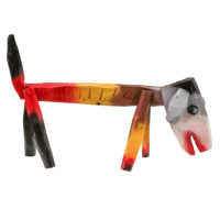 O Escãozelado, Idalécio, 2018, Águeda, madeira, tintas, objectos diversos, 43x28x13cm – Ref CCID25E-024