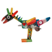 Galóçauro, Idalécio, 2018, Águeda, madeira, tintas, objectos diversos, 55x40x10cm – Ref CCID25E-025