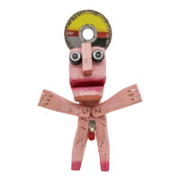 Jóta Cê, Idalécio, 2018, Águeda, madeira, tintas, objectos diversos, 21x34x8cm – Ref CCID25E-028