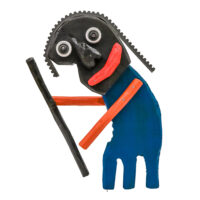 A Bélhinha, Idalécio, 2022, Águeda, madeira, tintas, objectos diversos, 27x35x9cm – Ref CCID25E-035