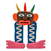 Pernalonga, Idalécio, 2023, Águeda, madeira, tintas, objectos diversos, 30x34x9cm – Ref CCID25E-046