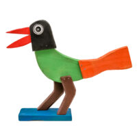 Ábe Ecencial, Idalécio, 2023, Águeda, madeira, tintas, objectos diversos, 38x30x8cm – Ref CCID25E-052