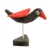 Ave Rara, Idalécio, 2024-03, Águeda, madeira, tintas, objectos diversos, 17x22x20cm – Ref CCID25E-053