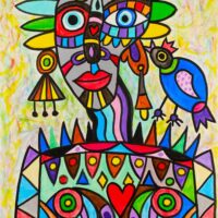 Calendário 02, Idalécio, 2019, Acrílico sobre cartolina, 62x92cm – Ref CCID25P-002