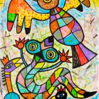 Calendário 03, Idalécio, 2019-05-10, Acrílico sobre cartolina, 62x89cm – Ref CCID25P-003