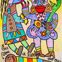 Calendário 06, Idalécio, 2020-04-17, Acrílico sobre cartolina, 62x88cm – Ref CCID25P-006