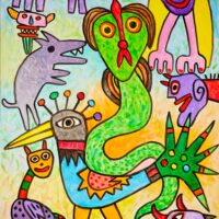 Calendário 09, Idalécio, 2020-01, Acrílico sobre cartolina, 62x88cm – Ref CCID25P-009