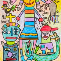 Calendário 13, Idalécio, 2020-03-18, Acrílico sobre cartolina, 62x88cm – Ref CCID25P-013