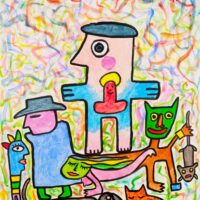 Calendário 16, Idalécio, 2019-10-31, Acrílico sobre cartolina, 62x89cm – Ref CCID25P-016