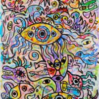 Calendário 20, Idalécio, 2019, Acrílico sobre cartolina, 62x92cm – Ref CCID25P-020