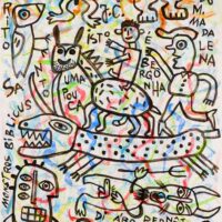 Calendário 24, Idalécio, 2020-02-19, Acrílico sobre cartolina, 62x90cm – Ref CCID25P-024