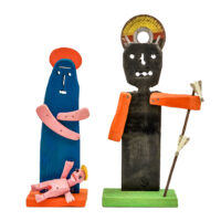 Presépio das Auras Falsificadas, Idalécio, 2021-10-14, Águeda, madeira, tintas, objectos diversos, 30x35x10cm – Ref CCID25E-059