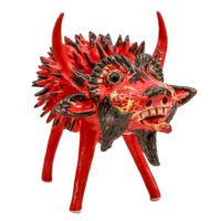 Ouriço Bizarro, Mina Gallos, 2025, Galegos - Barcelos, barro vidrado, 17x23x28cm – Ref CCP25-049