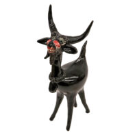 Cabra, Mina Gallos, 2025, Galegos - Barcelos, barro vidrado, 10x29x15cm – Ref CCP25-051