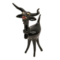 Cabra, Mina Gallos, 2025, Galegos - Barcelos, barro vidrado, 12x28x16cm – Ref CCP25-054