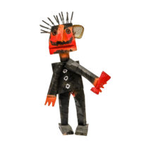 O Presidente da Confraria, Idalécio, 2017, Águeda, madeira, tintas, objectos diversos, 24x43x10cm – Ref CCID25E-056 [INDISPONÍVEL / UNAVAILABLE]