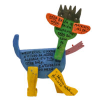 Bunéco Bále Náda, Idalécio, 2024-04-11, Águeda, madeira, tintas, objectos diversos, 25x29x7cm – Ref CCID25E-066-2