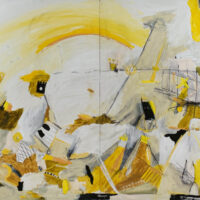 Penélope [Díptico], Isaac, 2025-10-26, Porto, técnica mista sobre madeira, 245x80cm – Ref CCIS26-003