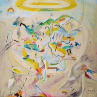 As Pequenas Coisas (No Sirat), Isaac, 2025-12-22, Porto, técnica mista sobre madeira, 80x122cm – Ref CCIS26-006 [INDISPONÍVEL / UNAVAILABLE]