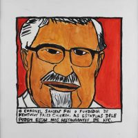 “Coronel Sanders KFC”, 2014, acrílico sobre papel, 30x30cm [INDISPONÍVEL / UNAVAILABLE]