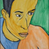 “Retrato do Pedro Leal”, 2010, acrílico sobre papel, 35x50cm [INDISPONÍVEL / UNAVAILABLE]